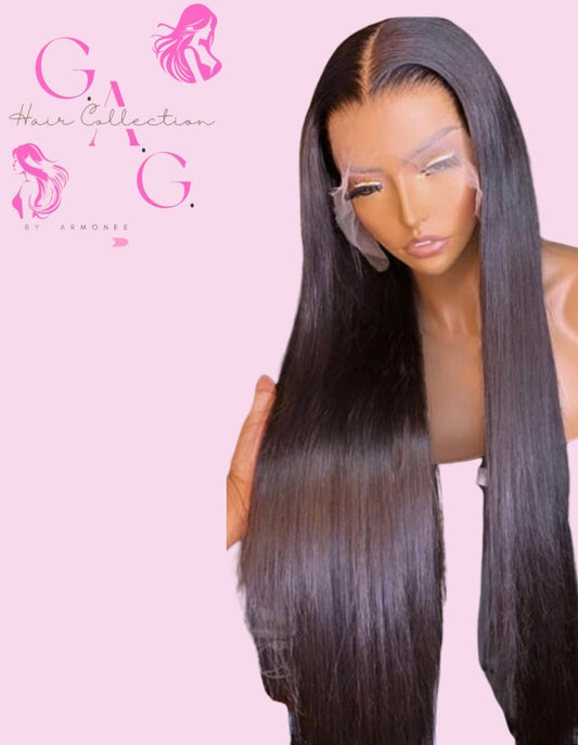 13x6 1B (Natural Brown) Straight Cambodian Full Frontal Hd Lace Wig